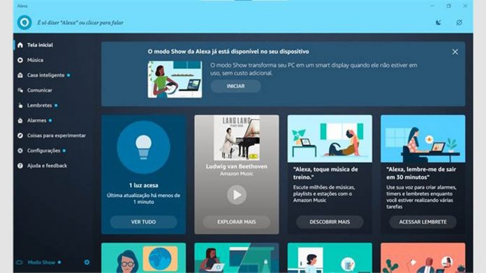 A Amazon anunciou a chegada do aplicativo Alexa para PCs ao Brasil