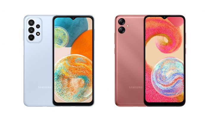 Galaxy A23 5G e A04e eficiência de sobra