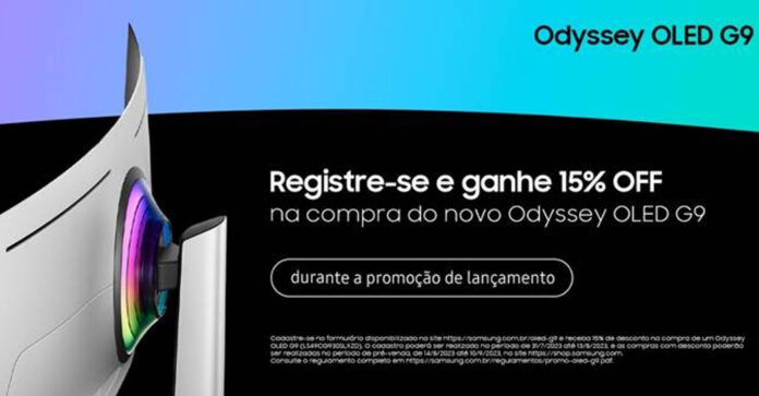 Faça pré-registro para lançamento do monitor Odyssey OLED G9.