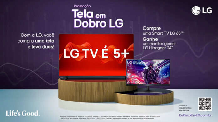 LG lança promoção “Compre e Ganhe” com TVs e monitores gamers.